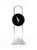Vintage Post Modern Canetti Chrome and Marble Clock (1989)