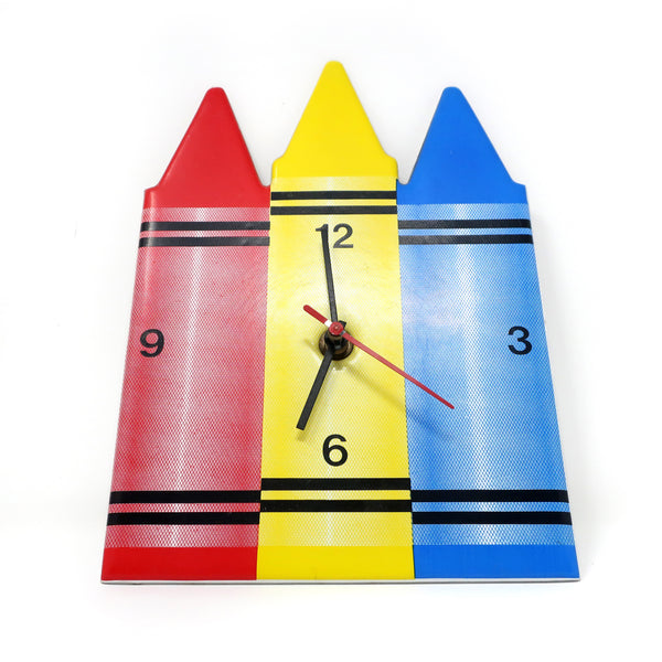 1980s Crayon Wall Clock by Small World Greetings