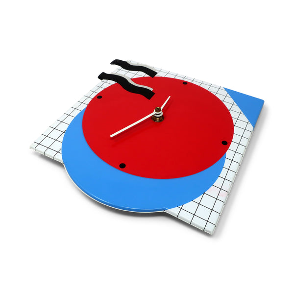 1980s Postmodern Geometric Wall Clock