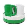 White & Green Dinnerware by Vignelli for Heller - Set of 8