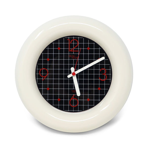 1980s Graphic Ceramic Wall Clock by Studio Nova Japan