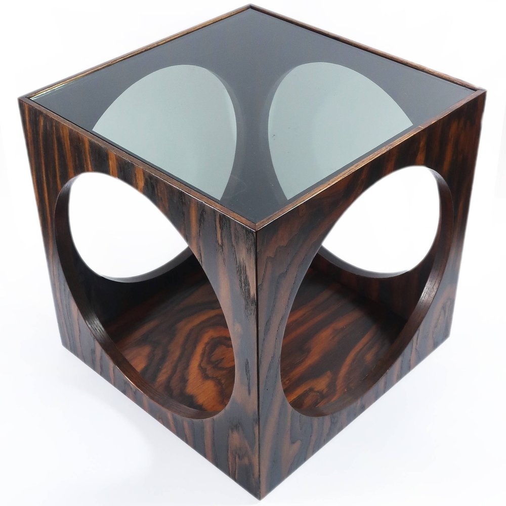 Pair Mid Century Modern Lane Cube Tables | Tenon Design