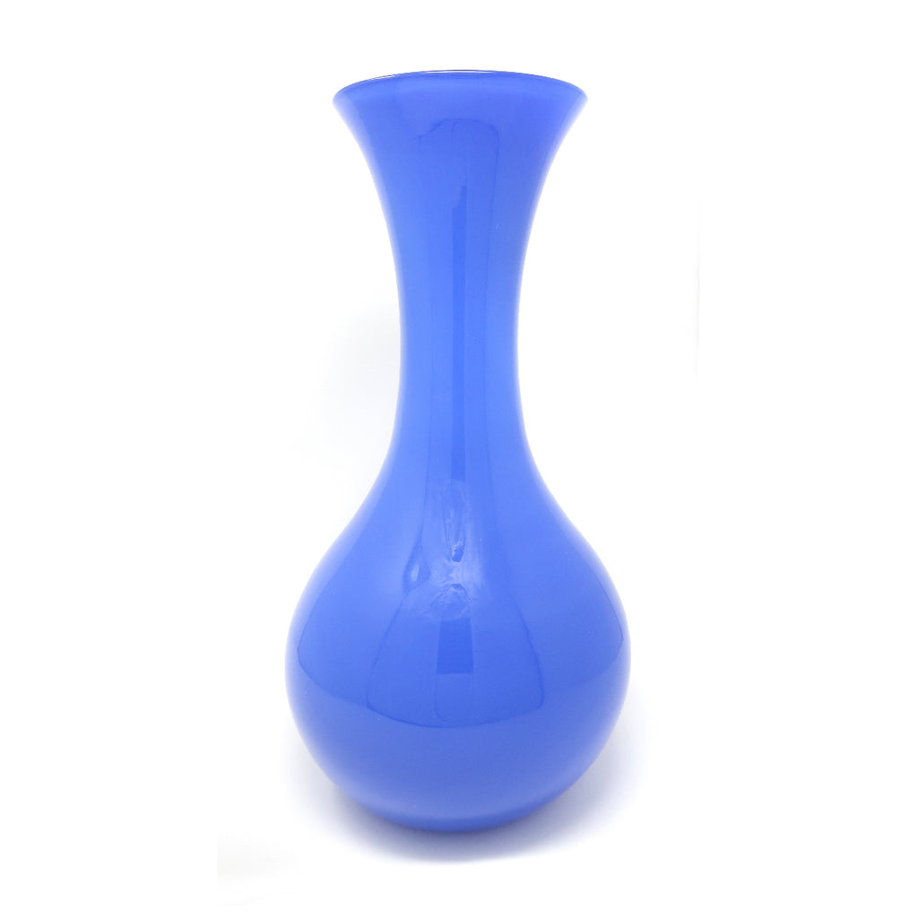 Large Vetri Murano Blue Glass Vase