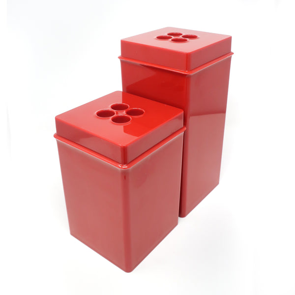 Vintage Red Dansk Storage Containers