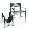 Mid-Century Modern Chrome and Vinyl Arm Chair