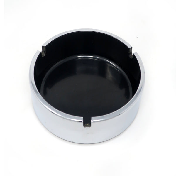 Black Isamu Kenmochi Plastic and Chrome Ashtray