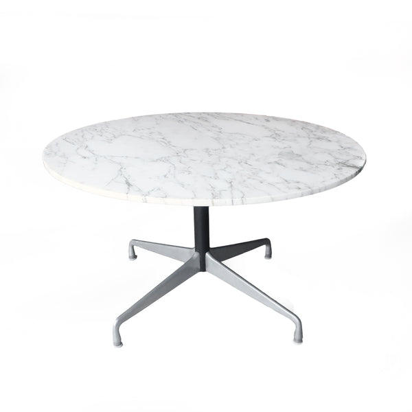 Marble Eames Aluminum Group Dining Table for Herman Miller