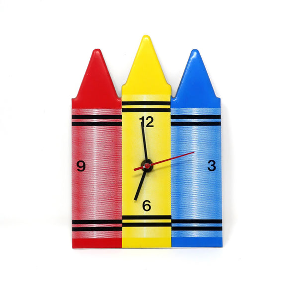 1980s Crayon Wall Clock by Small World Greetings