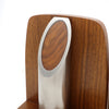 Pair of Art Deco Walnut and Polished Aluminum Bookends