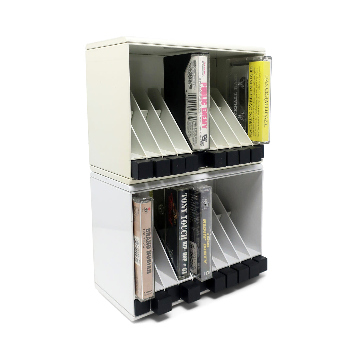 Pair of Vintage Biblio 970 Cassette Racks by Giotto Stoppino for Rexite ...