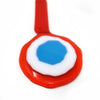 White , Red and Blue Art Glass Pendant by Laurie Rosenwald