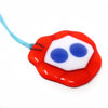 Red, White and Blue Art Glass Pendant by Laurie Rosenwald