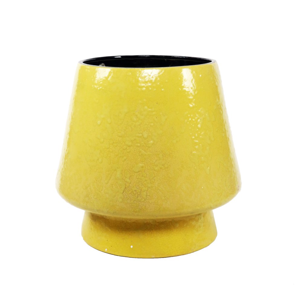 extra large yellow plant pot Extra Large Yellow Mid-Century Modern Ceramic Planter